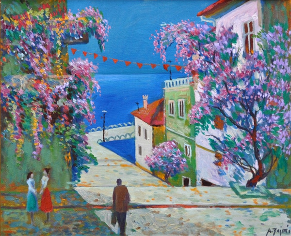 Agim Zajmi – Saranda landscape – Ionian Sea – Albania – oil on canvas